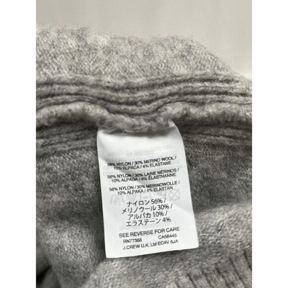 J Crew Gray V-Neck Knitted Hi Lo Sweater Size Medium - Picture 2 of 7